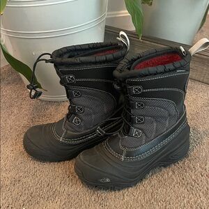 The North Face Black and Red Kids Snow Boots or best offer